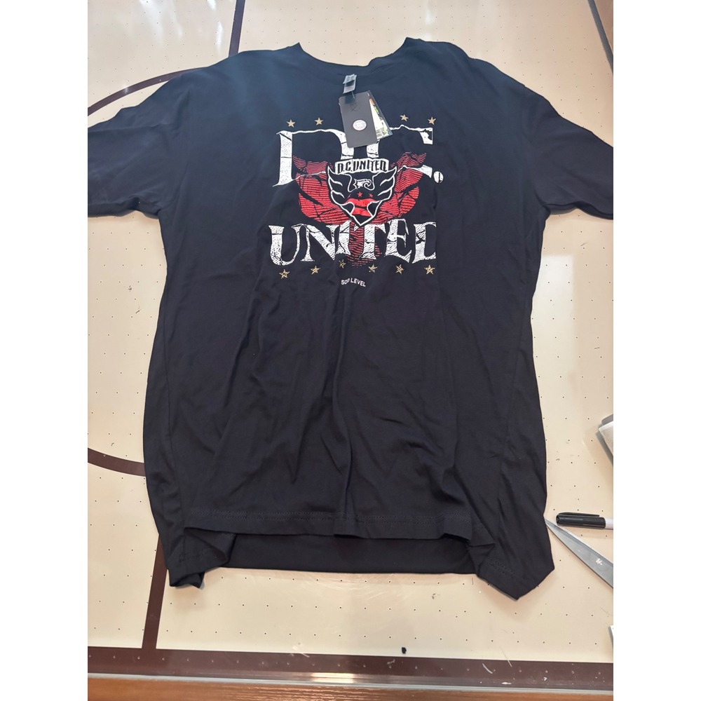DC United MLS Soccer T-Shirt Mens XL Black 500 Level Next Level Apparel New NWT